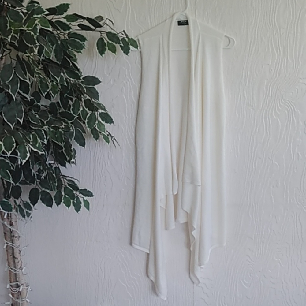 Nasty gal cream Long draped sweater cardigan